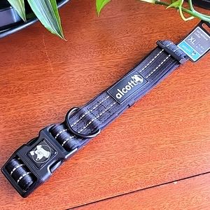 NEW Extra Large Dog Collar 🐕  Black and Gray Reflective Adventure Alcott